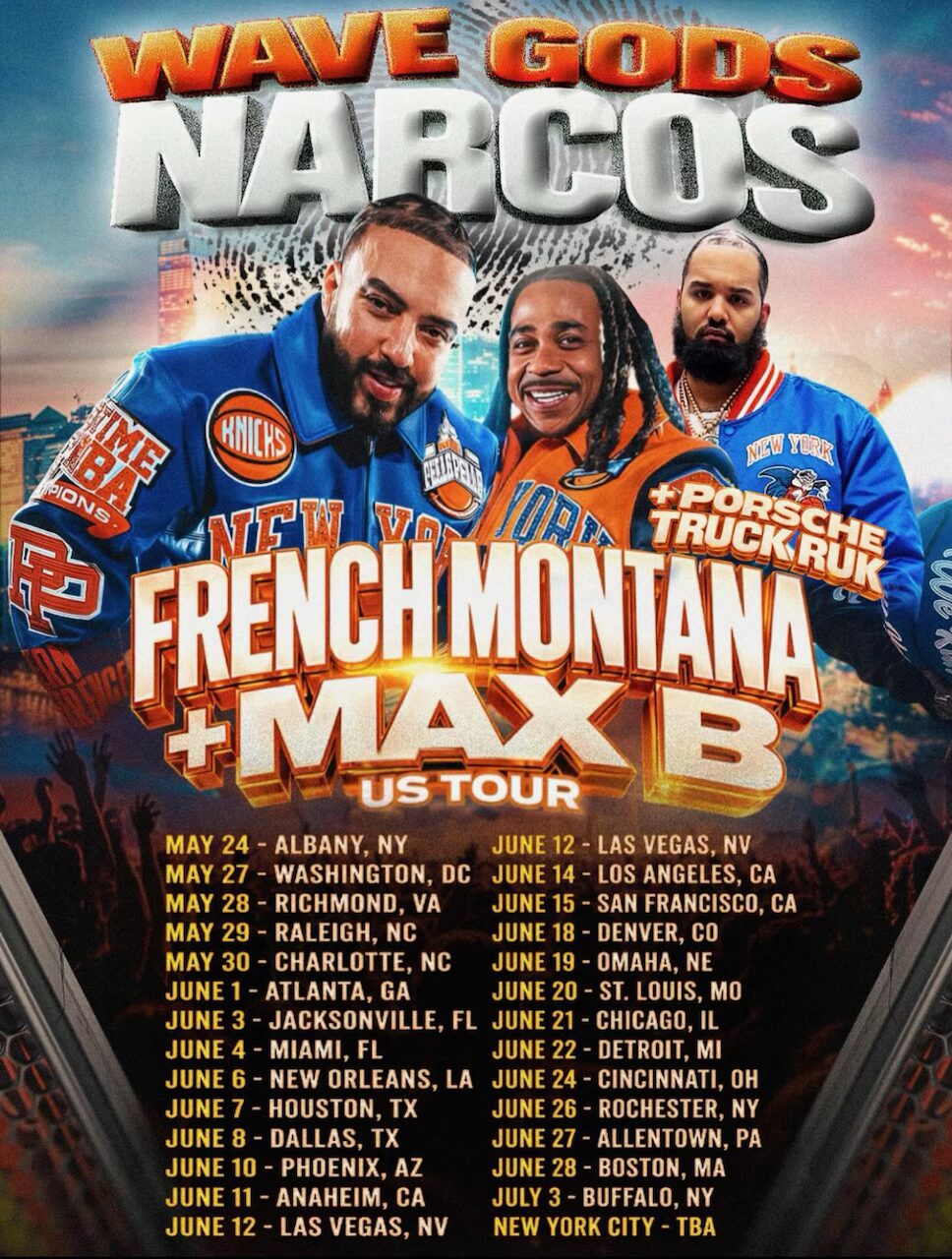 list of tour dates for three singers